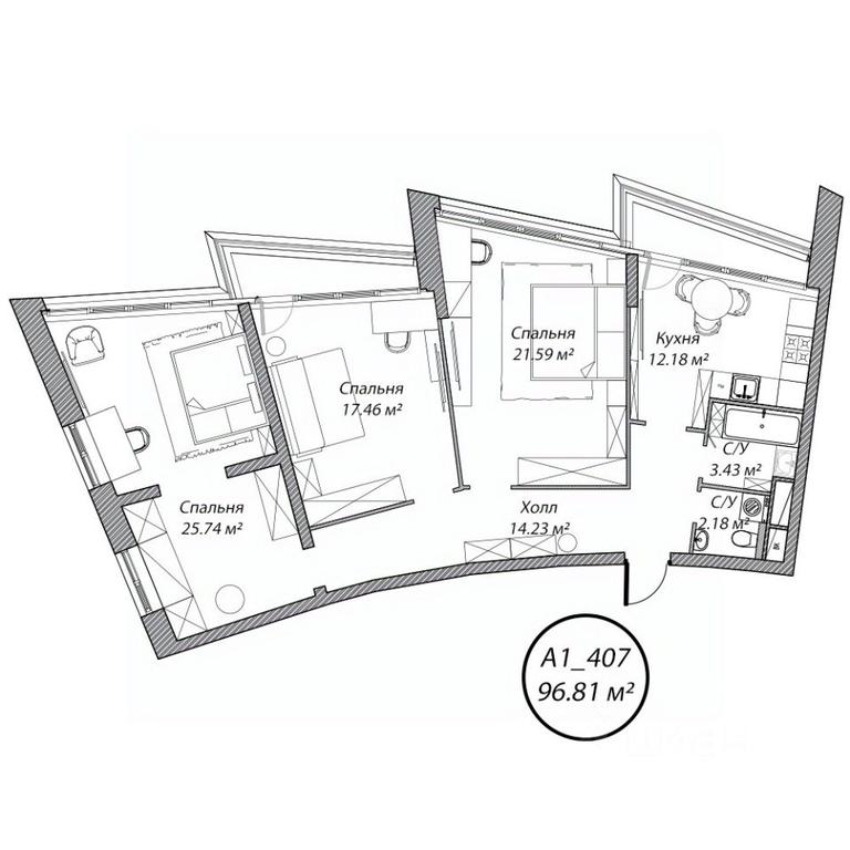 3-BD Apartment Sale, 96.8平方米 at Klubny dom Rublevo, 5th Myakininskaya Street, 20, Moscow, Russia #1 3-BD Apartment Sale, 96.8平方米 at Klubny dom Rublevo, 5th Myakininskaya Street, 20, Moscow, Russia #1