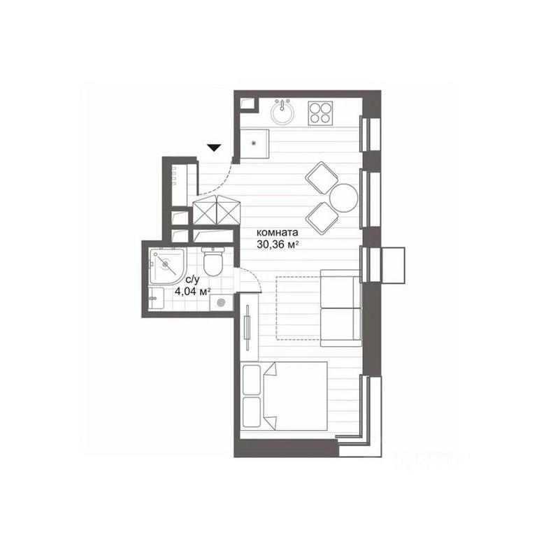 Apartment Sale, 34.32 sq. m. at MFK CITIMIX Novokosino, Nikolaya Starostina Street, вл14, Moscow, Russia #2