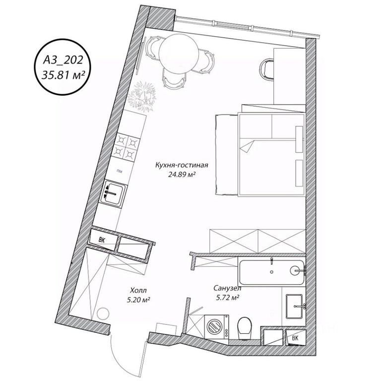 Apartment Sale, 35.8 sq. m. at Klubny dom Rublevo, 5th Myakininskaya Street, 20, Moscow, Russia #1