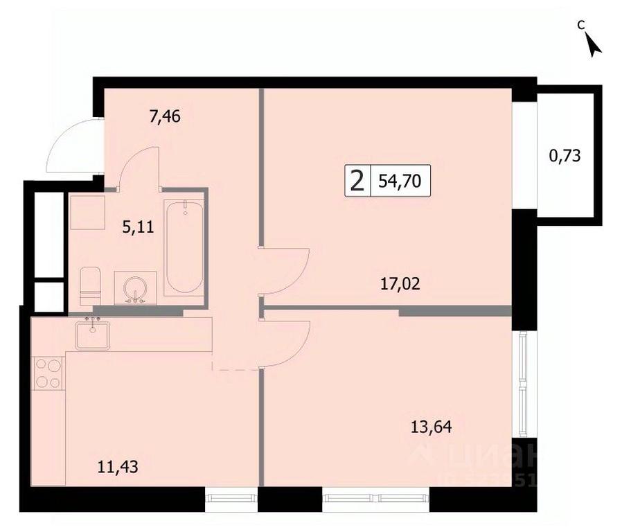 1-BD Apartment Sale, 54.7 sq. m. at SELF (Self), 3rd Grazhdanskaya Street, 35, Moscow, Russia #1 1-BD Apartment Sale, 54.7 sq. m. at SELF (Self), 3rd Grazhdanskaya Street, 35, Moscow, Russia #1
