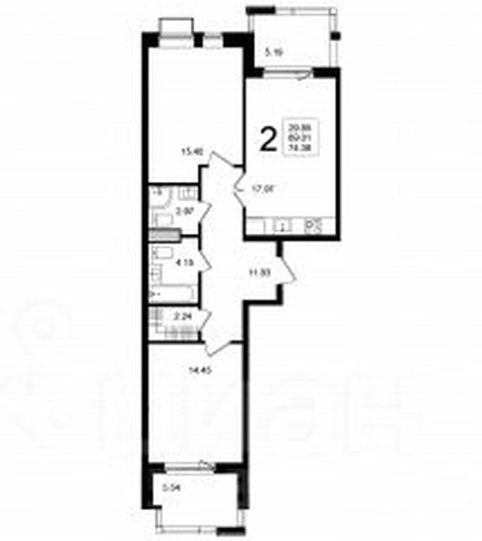1-BD Apartment Sale, 74.38平方米 at Mishino-2, Ozyornaya Street, Khimki, Moscow Region, Russia #1 1-BD Apartment Sale, 74.38平方米 at Mishino-2, Ozyornaya Street, Khimki, Moscow Region, Russia #1
