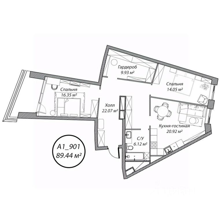 2-BD Apartment Sale, 89.5 sq. m. at Klubny dom Rublevo, 5th Myakininskaya Street, 20, Moscow, Russia #1 2-BD Apartment Sale, 89.5 sq. m. at Klubny dom Rublevo, 5th Myakininskaya Street, 20, Moscow, Russia #1