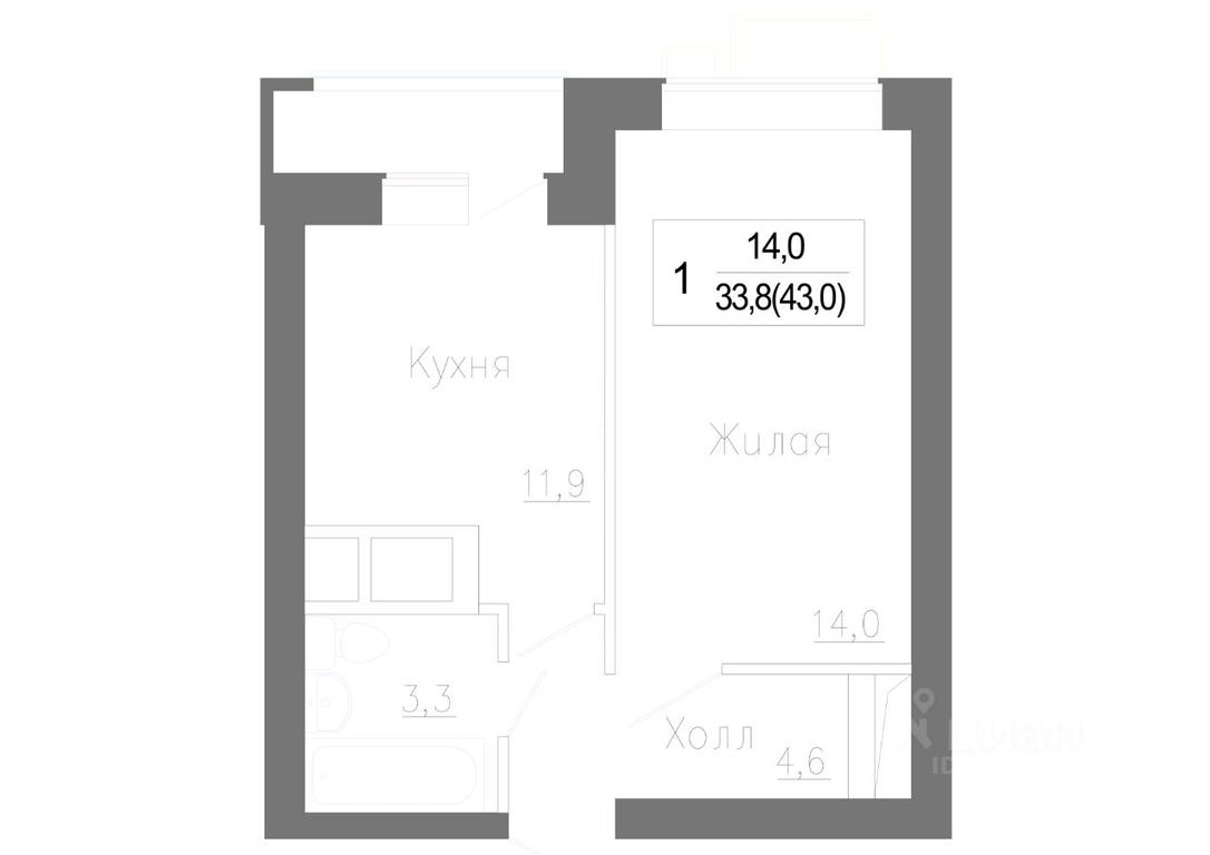 Apartment Sale, 44.3平方米 at Novoe Zamitino, Sadovaya ulitsa, derevnya Saburovo, Krasnogorsk Urban District, Moscow Region, Russia #1 Apartment Sale, 44.3平方米 at Novoe Zamitino, Sadovaya ulitsa, derevnya Saburovo, Krasnogorsk Urban District, Moscow Region, Russia #1