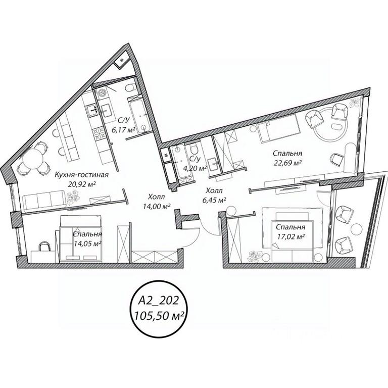 2-BD Apartment Sale, 105.5 sq. m. at Klubny dom Rublevo, 5th Myakininskaya Street, 20, Moscow, Russia #1 2-BD Apartment Sale, 105.5 sq. m. at Klubny dom Rublevo, 5th Myakininskaya Street, 20, Moscow, Russia #1