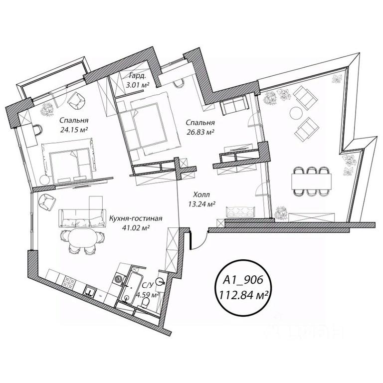 2-BD Apartment Sale, 112.8 sq. m. at Klubny dom Rublevo, 5th Myakininskaya Street, 20, Moscow, Russia #1 2-BD Apartment Sale, 112.8 sq. m. at Klubny dom Rublevo, 5th Myakininskaya Street, 20, Moscow, Russia #1