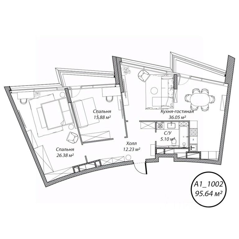 2-BD Apartment Sale, 95.7 sq. m. at Klubny dom Rublevo, 5th Myakininskaya Street, 20, Moscow, Russia #1 2-BD Apartment Sale, 95.7 sq. m. at Klubny dom Rublevo, 5th Myakininskaya Street, 20, Moscow, Russia #1