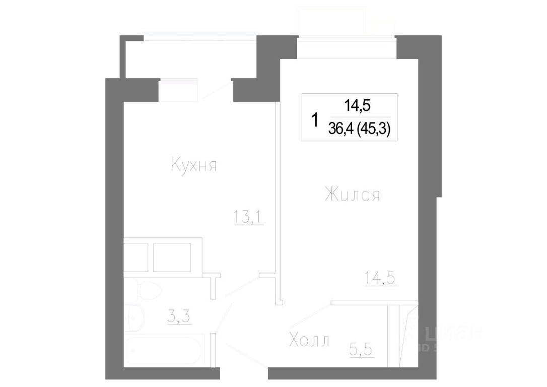 Apartment Sale, 46.1 sq. m. at Novoe Zamitino, Sadovaya ulitsa, derevnya Saburovo, Krasnogorsk Urban District, Moscow Region, Russia #1 Apartment Sale, 46.1 sq. m. at Novoe Zamitino, Sadovaya ulitsa, derevnya Saburovo, Krasnogorsk Urban District, Moscow Region, Russia #1