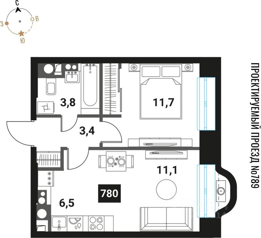 Продажа 1-комн. квартиры, 36,5 м² в ЖК «Интеллигент», Семёновская набережная, Москва, Россия #1 Продажа 1-комн. квартиры, 36,5 м² в ЖК «Интеллигент», Семёновская набережная, Москва, Россия #1