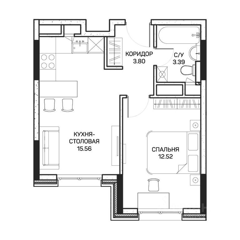 Apartment Sale, 35.5 sq. m. at Clementine (Klementin), Korneychuka Street, 27, Moscow, Russia #1 Apartment Sale, 35.5 sq. m. at Clementine (Klementin), Korneychuka Street, 27, Moscow, Russia #1