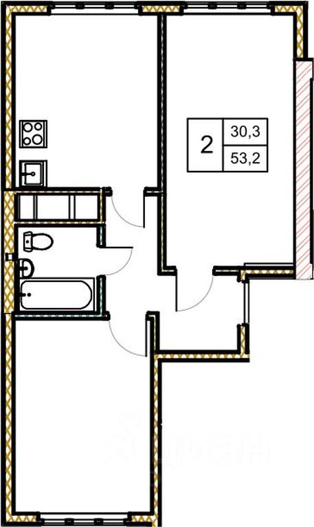 1-BD Apartment Sale, 53.4 sq. m. at Novoe Zamitino, Sadovaya ulitsa, derevnya Saburovo, Krasnogorsk Urban District, Moscow Region, Russia #2 1-BD Apartment Sale, 53.4 sq. m. at Novoe Zamitino, Sadovaya ulitsa, derevnya Saburovo, Krasnogorsk Urban District, Moscow Region, Russia #2