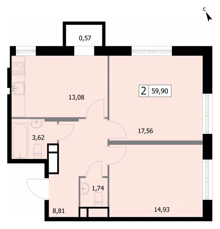 Продажа 1-комн. квартиры, 59,9 м² в ЖК «SELF (Сэлф)», 3-я Гражданская улица, 35, Москва, Россия #1 Продажа 1-комн. квартиры, 59,9 м² в ЖК «SELF (Сэлф)», 3-я Гражданская улица, 35, Москва, Россия #1