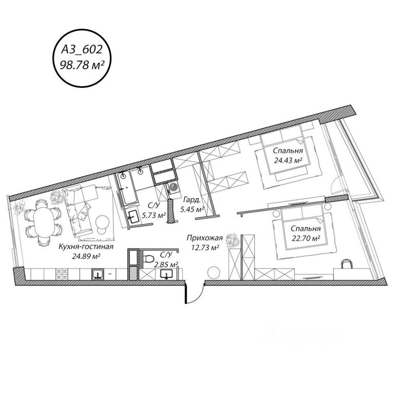 2-BD Apartment Sale, 98.8 sq. m. at Klubny dom Rublevo, 5th Myakininskaya Street, 20, Moscow, Russia #1 2-BD Apartment Sale, 98.8 sq. m. at Klubny dom Rublevo, 5th Myakininskaya Street, 20, Moscow, Russia #1