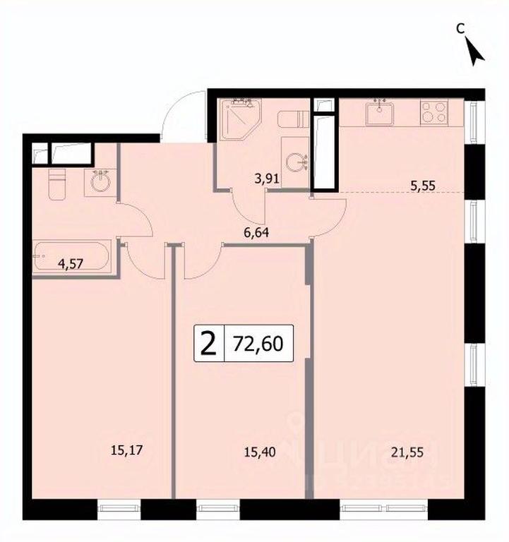 1-BD Apartment Sale, 72.6 sq. m. at SELF (Self), 3rd Grazhdanskaya Street, 35, Moscow, Russia #1 1-BD Apartment Sale, 72.6 sq. m. at SELF (Self), 3rd Grazhdanskaya Street, 35, Moscow, Russia #1