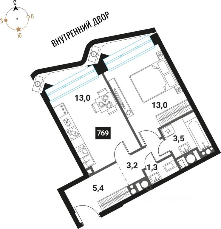 Apartment Sale, 39.4平方米 at Intelligent, Semyonovskaya Embankment, Moscow, Russia #1 Apartment Sale, 39.4平方米 at Intelligent, Semyonovskaya Embankment, Moscow, Russia #1