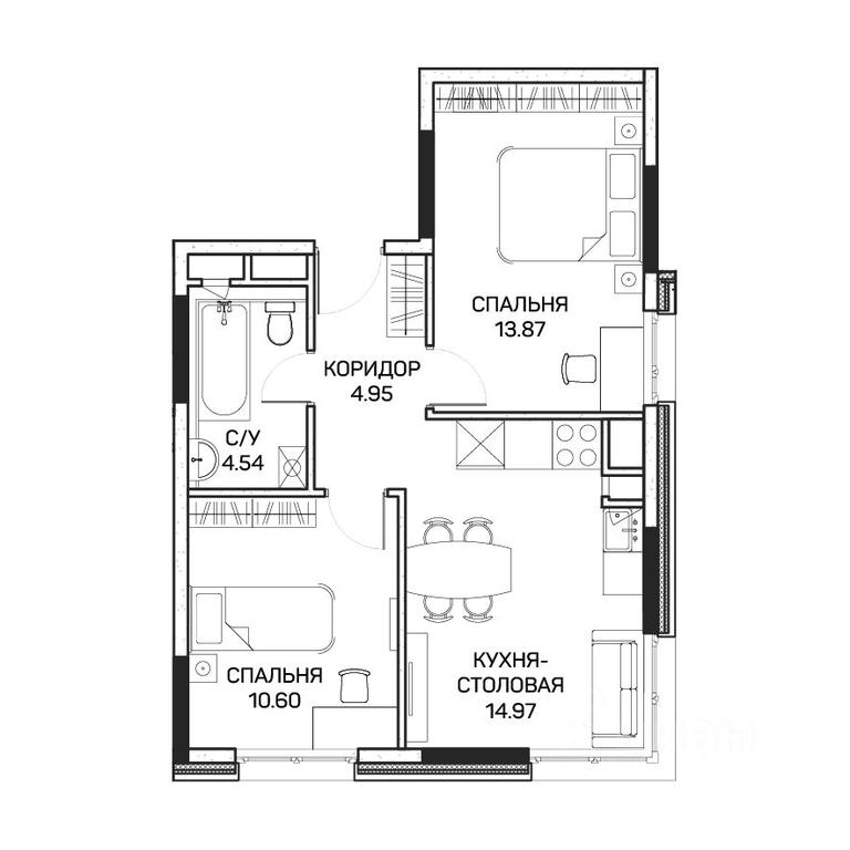 1-BD Apartment Sale, 49.1 sq. m. at Clementine (Klementin), Korneychuka Street, 27, Moscow, Russia #1 1-BD Apartment Sale, 49.1 sq. m. at Clementine (Klementin), Korneychuka Street, 27, Moscow, Russia #1