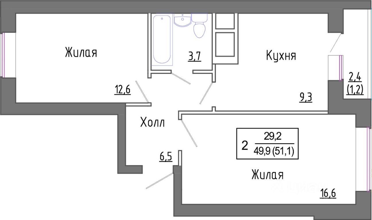 1-BD Apartment Sale, 52 sq. m. at Novoe Zamitino, Sadovaya ulitsa, derevnya Saburovo, Krasnogorsk Urban District, Moscow Region, Russia #1