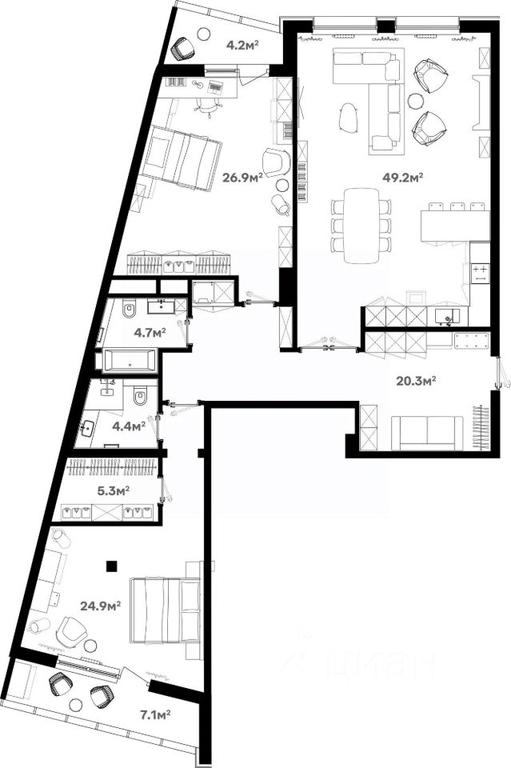 2-BD Apartment Sale, 149.7 sq. m. at River House (River Khaus), Sovetskaya ulitsa, 60, Schyolkovo, Moscow Region, Russia #1 2-BD Apartment Sale, 149.7 sq. m. at River House (River Khaus), Sovetskaya ulitsa, 60, Schyolkovo, Moscow Region, Russia #1