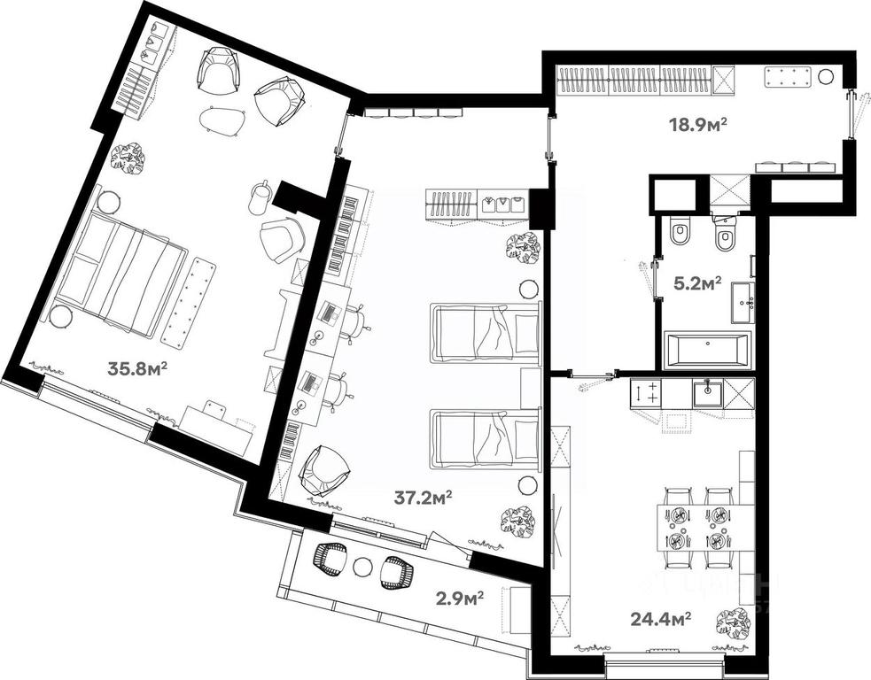 Продажа 2-комн. квартиры, 123,5 м² в ЖК «River House (Ривер Хаус)», Советская улица, 60, Щёлково, Московская область, Россия #1