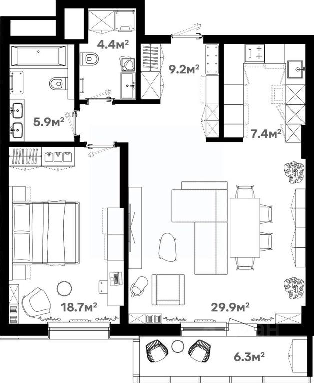 1-BD Apartment Sale, 80.6 sq. m. at River House (River Khaus), Sovetskaya ulitsa, 60, Schyolkovo, Moscow Region, Russia #1 1-BD Apartment Sale, 80.6 sq. m. at River House (River Khaus), Sovetskaya ulitsa, 60, Schyolkovo, Moscow Region, Russia #1