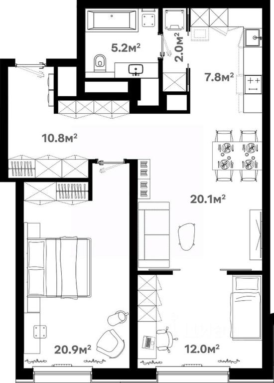 1-BD Apartment Sale, 79.9 sq. m. at River House (River Khaus), Sovetskaya ulitsa, 60, Schyolkovo, Moscow Region, Russia #1 1-BD Apartment Sale, 79.9 sq. m. at River House (River Khaus), Sovetskaya ulitsa, 60, Schyolkovo, Moscow Region, Russia #1