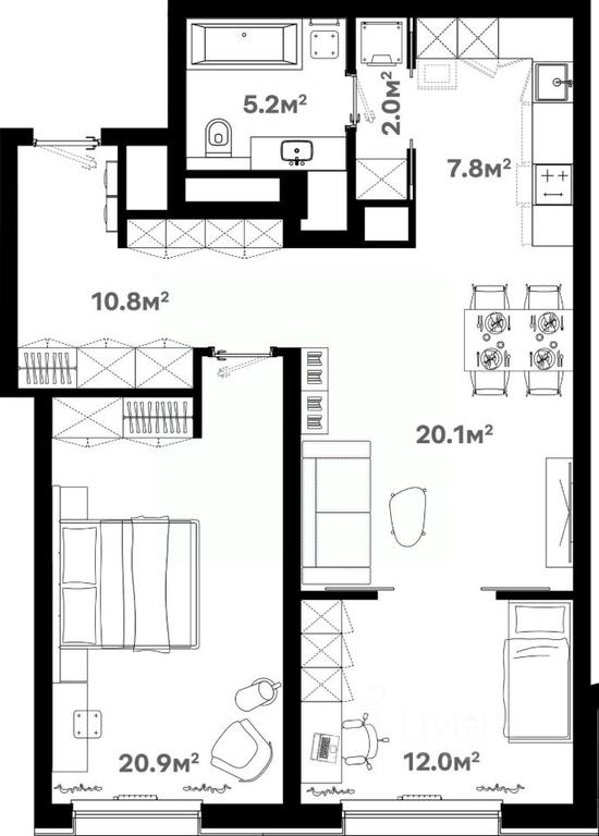 1-BD Apartment Sale, 79.9 sq. m. at River House (River Khaus), Sovetskaya ulitsa, 60, Schyolkovo, Moscow Region, Russia #2 1-BD Apartment Sale, 79.9 sq. m. at River House (River Khaus), Sovetskaya ulitsa, 60, Schyolkovo, Moscow Region, Russia #2