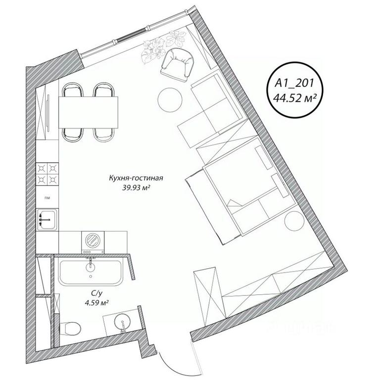 Apartment Sale, 44.5 sq. m. at Klubny dom Rublevo, 5th Myakininskaya Street, 20, Moscow, Russia #1 Apartment Sale, 44.5 sq. m. at Klubny dom Rublevo, 5th Myakininskaya Street, 20, Moscow, Russia #1