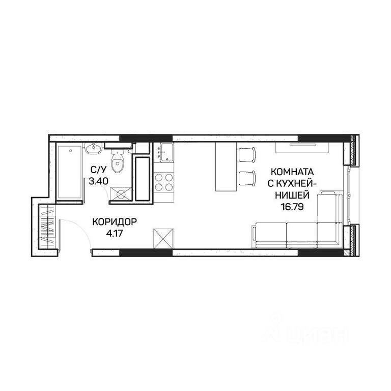 Apartment Sale, 24.4平方米 at Clementine (Klementin), Korneychuka Street, 27, Moscow, Russia #1 Apartment Sale, 24.4平方米 at Clementine (Klementin), Korneychuka Street, 27, Moscow, Russia #1