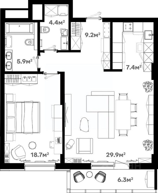1-BD Apartment Sale, 79.5 sq. m. at River House (River Khaus), Sovetskaya ulitsa, 60, Schyolkovo, Moscow Region, Russia #1 1-BD Apartment Sale, 79.5 sq. m. at River House (River Khaus), Sovetskaya ulitsa, 60, Schyolkovo, Moscow Region, Russia #1