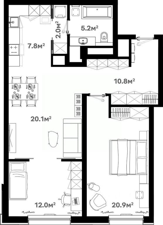 1-BD Apartment Sale, 80.6 sq. m. at River House (River Khaus), Sovetskaya ulitsa, 60, Schyolkovo, Moscow Region, Russia #1 1-BD Apartment Sale, 80.6 sq. m. at River House (River Khaus), Sovetskaya ulitsa, 60, Schyolkovo, Moscow Region, Russia #1