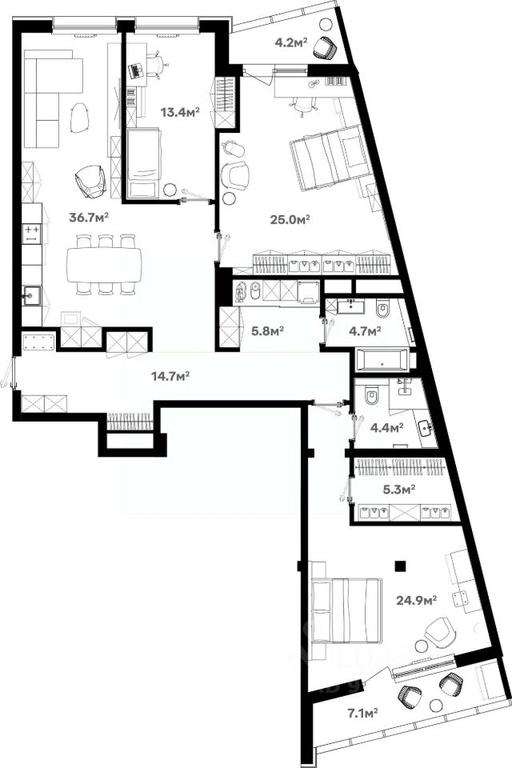 Продажа 3-комн. квартиры, 149,3 м² в ЖК «River House (Ривер Хаус)», Советская улица, 60, Щёлково, Московская область, Россия #1