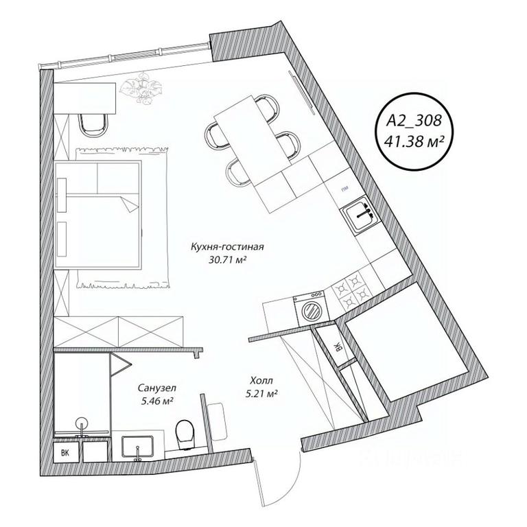 Apartment Sale, 41.4平方米 at Klubny dom Rublevo, 5th Myakininskaya Street, 20, Moscow, Russia #1 Apartment Sale, 41.4平方米 at Klubny dom Rublevo, 5th Myakininskaya Street, 20, Moscow, Russia #1