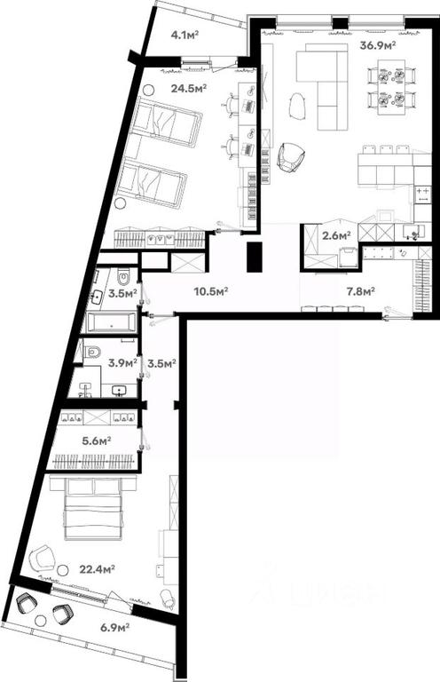 2-BD Apartment Sale, 130.8 sq. m. at River House (River Khaus), Sovetskaya ulitsa, 60, Schyolkovo, Moscow Region, Russia #1 2-BD Apartment Sale, 130.8 sq. m. at River House (River Khaus), Sovetskaya ulitsa, 60, Schyolkovo, Moscow Region, Russia #1