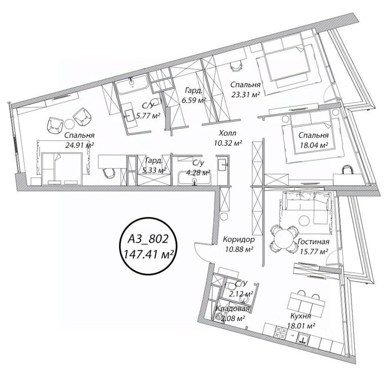 4-BD Apartment Sale, 147.4平方米 at Klubny dom Rublevo, 5th Myakininskaya Street, 20, Moscow, Russia #1 4-BD Apartment Sale, 147.4平方米 at Klubny dom Rublevo, 5th Myakininskaya Street, 20, Moscow, Russia #1