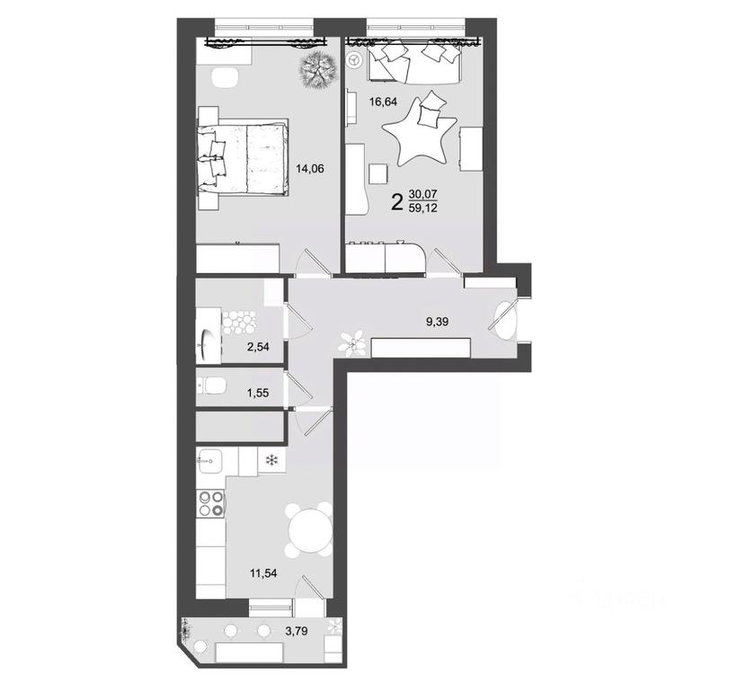 1-BD Apartment Sale, 59.12 sq. m. at Maydanovo Park, Klin, Moscow Region, Russia #1 1-BD Apartment Sale, 59.12 sq. m. at Maydanovo Park, Klin, Moscow Region, Russia #1