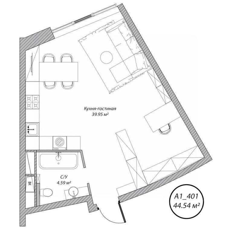 Apartment Sale, 44.5 sq. m. at Klubny dom Rublevo, 5th Myakininskaya Street, 20, Moscow, Russia #1 Apartment Sale, 44.5 sq. m. at Klubny dom Rublevo, 5th Myakininskaya Street, 20, Moscow, Russia #1