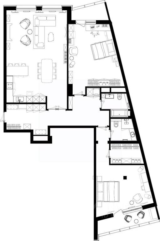 2-BD Apartment Sale, 149.9平方米 at River House (River Khaus), Sovetskaya ulitsa, 60, Schyolkovo, Moscow Region, Russia #1
