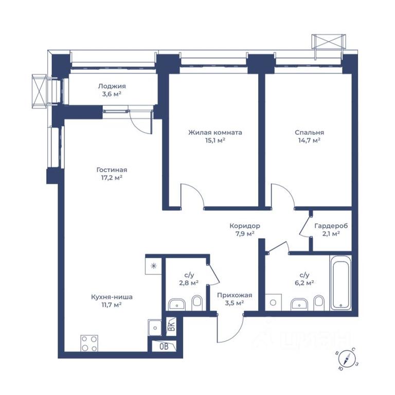 2-BD Apartment Sale, 82.6 sq. m. at Tsvetochny gorod, Magistralnaya ulitsa, Mytischi, Moscow Region, Russia #1 2-BD Apartment Sale, 82.6 sq. m. at Tsvetochny gorod, Magistralnaya ulitsa, Mytischi, Moscow Region, Russia #1