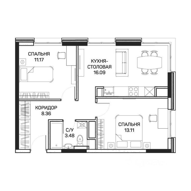 1-BD Apartment Sale, 52.3 sq. m. at Clementine (Klementin), Korneychuka Street, 27, Moscow, Russia #1 1-BD Apartment Sale, 52.3 sq. m. at Clementine (Klementin), Korneychuka Street, 27, Moscow, Russia #1