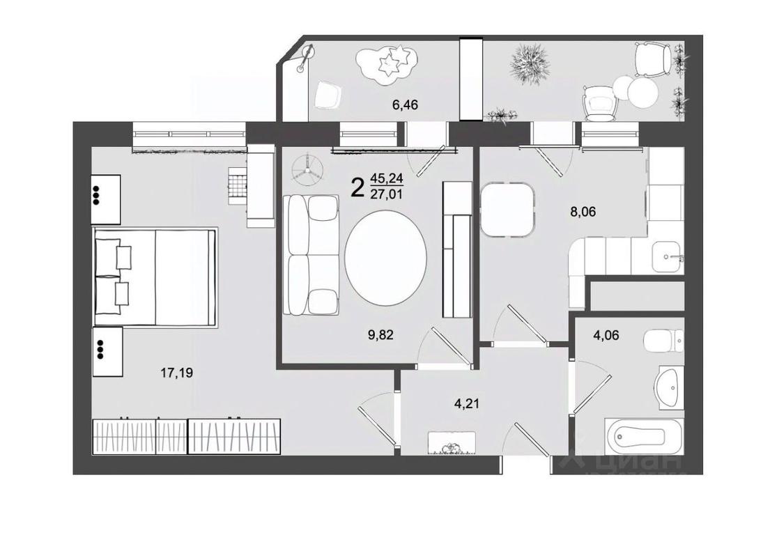 1-BD Apartment Sale, 45.24 sq. m. at Maydanovo Park, Klin, Moscow Region, Russia #1 1-BD Apartment Sale, 45.24 sq. m. at Maydanovo Park, Klin, Moscow Region, Russia #1