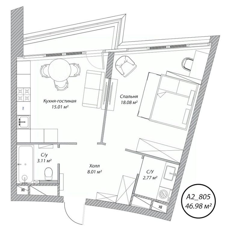 1-BD Apartment Sale, 47 sq. m. at Klubny dom Rublevo, 5th Myakininskaya Street, 20, Moscow, Russia #1 1-BD Apartment Sale, 47 sq. m. at Klubny dom Rublevo, 5th Myakininskaya Street, 20, Moscow, Russia #1