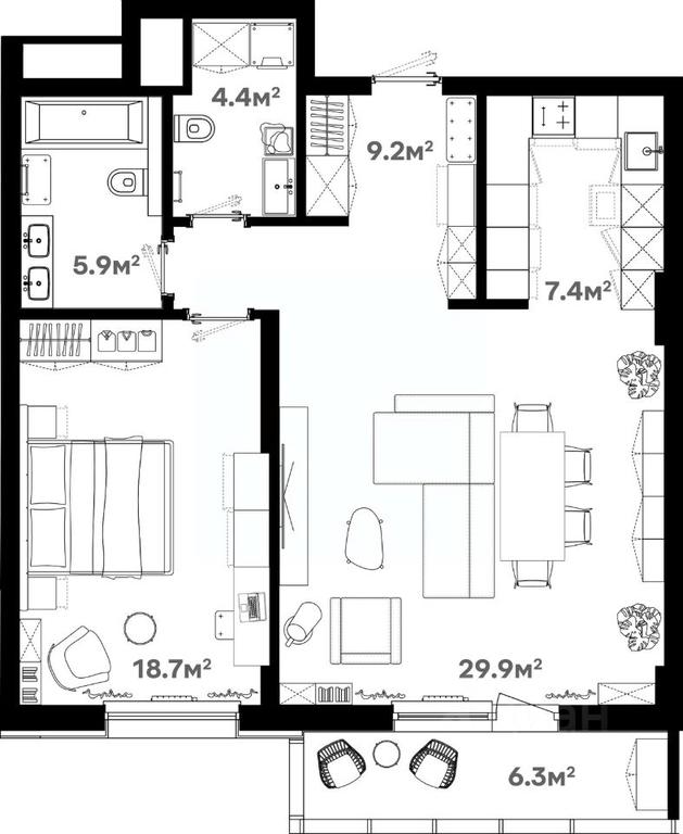 Продажа 1-комн. квартиры, 79 м² в ЖК «River House (Ривер Хаус)», Советская улица, 60, Щёлково, Московская область, Россия #2