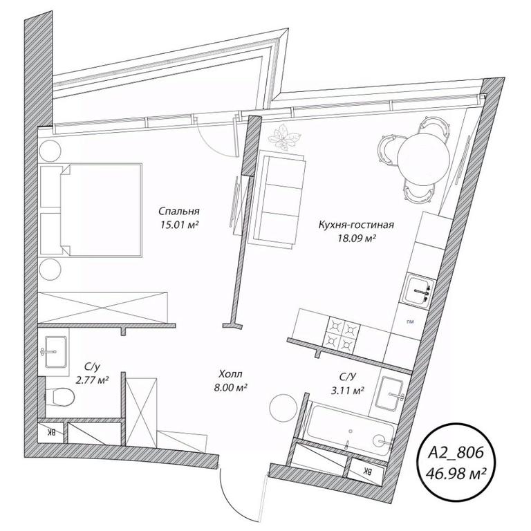1-BD Apartment Sale, 47 sq. m. at Klubny dom Rublevo, 5th Myakininskaya Street, 20, Moscow, Russia #1 1-BD Apartment Sale, 47 sq. m. at Klubny dom Rublevo, 5th Myakininskaya Street, 20, Moscow, Russia #1