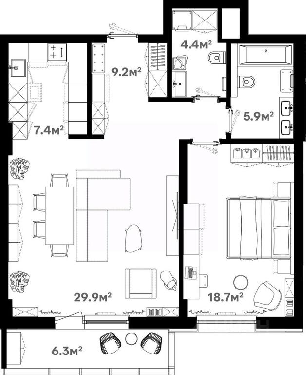 1-BD Apartment Sale, 80.3 sq. m. at River House (River Khaus), Sovetskaya ulitsa, 60, Schyolkovo, Moscow Region, Russia #1 1-BD Apartment Sale, 80.3 sq. m. at River House (River Khaus), Sovetskaya ulitsa, 60, Schyolkovo, Moscow Region, Russia #1