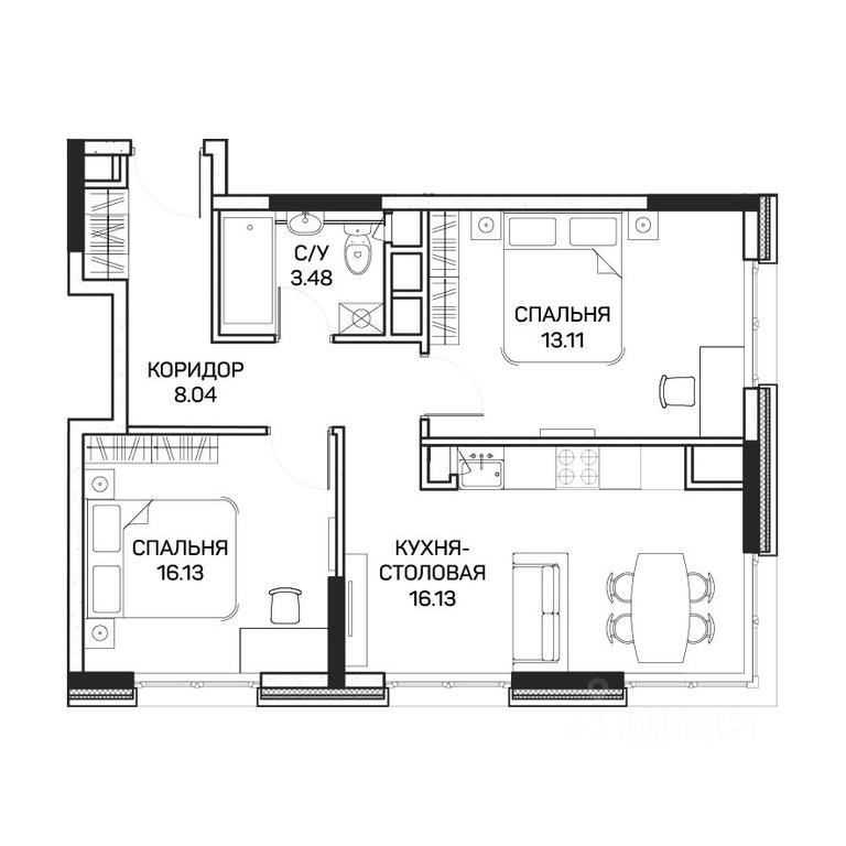 1-BD Apartment Sale, 51.3 sq. m. at Clementine (Klementin), Korneychuka Street, 27, Moscow, Russia #1 1-BD Apartment Sale, 51.3 sq. m. at Clementine (Klementin), Korneychuka Street, 27, Moscow, Russia #1