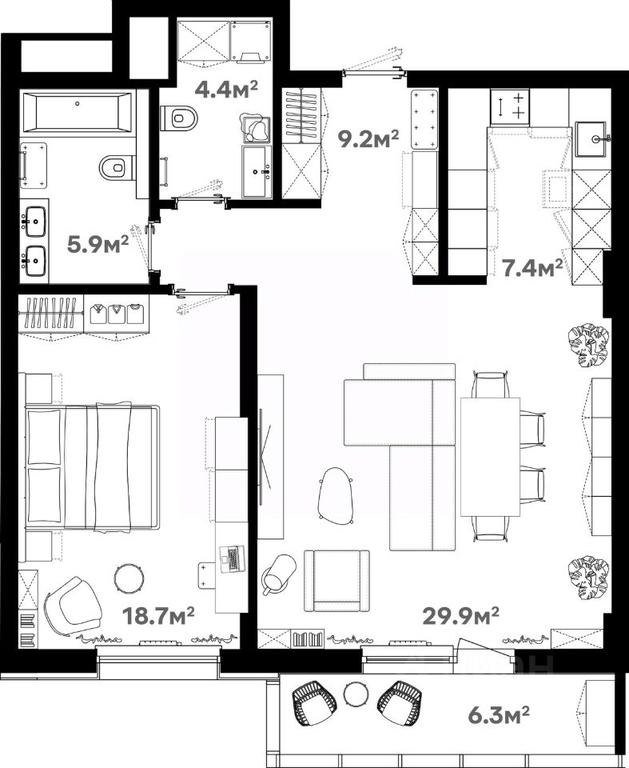 1-BD Apartment Sale, 79.9平方米 at River House (River Khaus), Sovetskaya ulitsa, 60, Schyolkovo, Moscow Region, Russia #1 1-BD Apartment Sale, 79.9平方米 at River House (River Khaus), Sovetskaya ulitsa, 60, Schyolkovo, Moscow Region, Russia #1