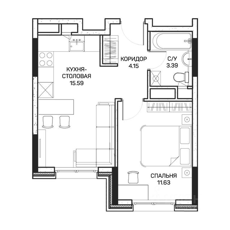 Apartment Sale, 35平方米 at Clementine (Klementin), Korneychuka Street, 27, Moscow, Russia #1 Apartment Sale, 35平方米 at Clementine (Klementin), Korneychuka Street, 27, Moscow, Russia #1