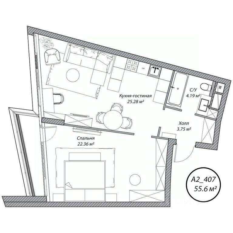 1-BD Apartment Sale, 55.6 sq. m. at Klubny dom Rublevo, 5th Myakininskaya Street, 20, Moscow, Russia #1 1-BD Apartment Sale, 55.6 sq. m. at Klubny dom Rublevo, 5th Myakininskaya Street, 20, Moscow, Russia #1