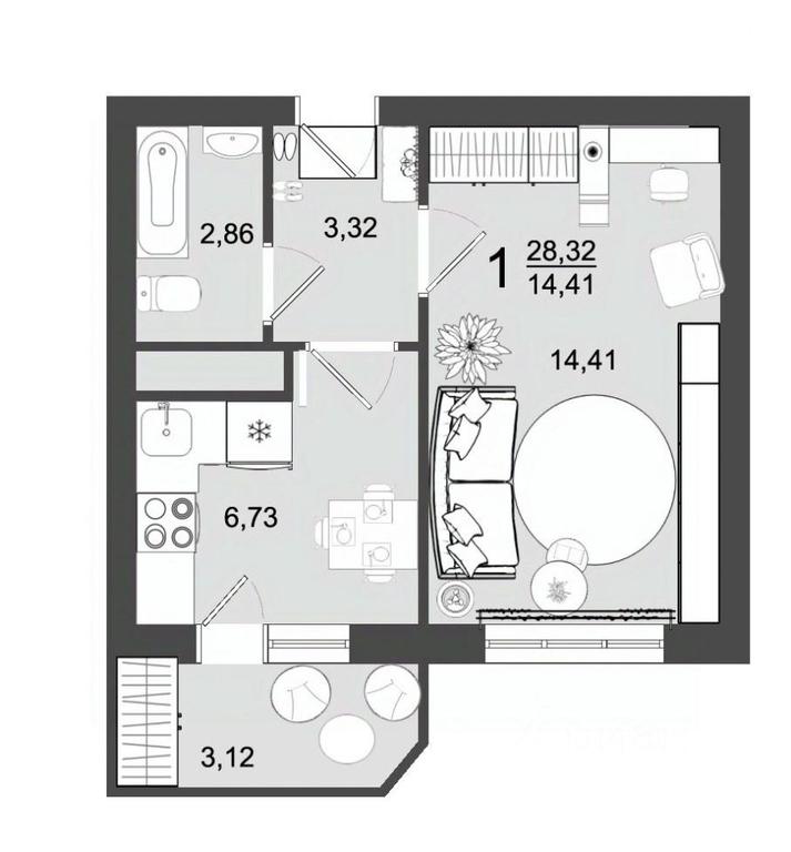 Apartment Sale, 28.32 sq. m. at Maydanovo Park, Klin, Moscow Region, Russia #1 Apartment Sale, 28.32 sq. m. at Maydanovo Park, Klin, Moscow Region, Russia #1