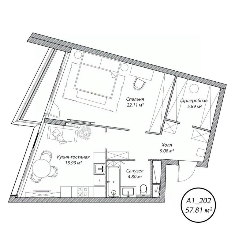1-BD Apartment Sale, 57.8 sq. m. at Klubny dom Rublevo, 5th Myakininskaya Street, 20, Moscow, Russia #1 1-BD Apartment Sale, 57.8 sq. m. at Klubny dom Rublevo, 5th Myakininskaya Street, 20, Moscow, Russia #1