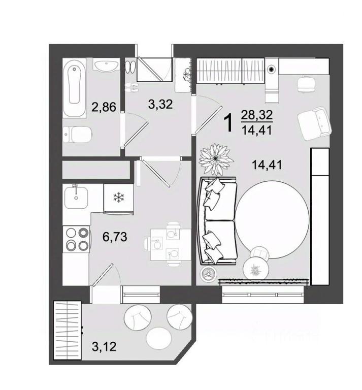 Apartment Sale, 28.32 sq. m. at Maydanovo Park, Klin, Moscow Region, Russia #1 Apartment Sale, 28.32 sq. m. at Maydanovo Park, Klin, Moscow Region, Russia #1